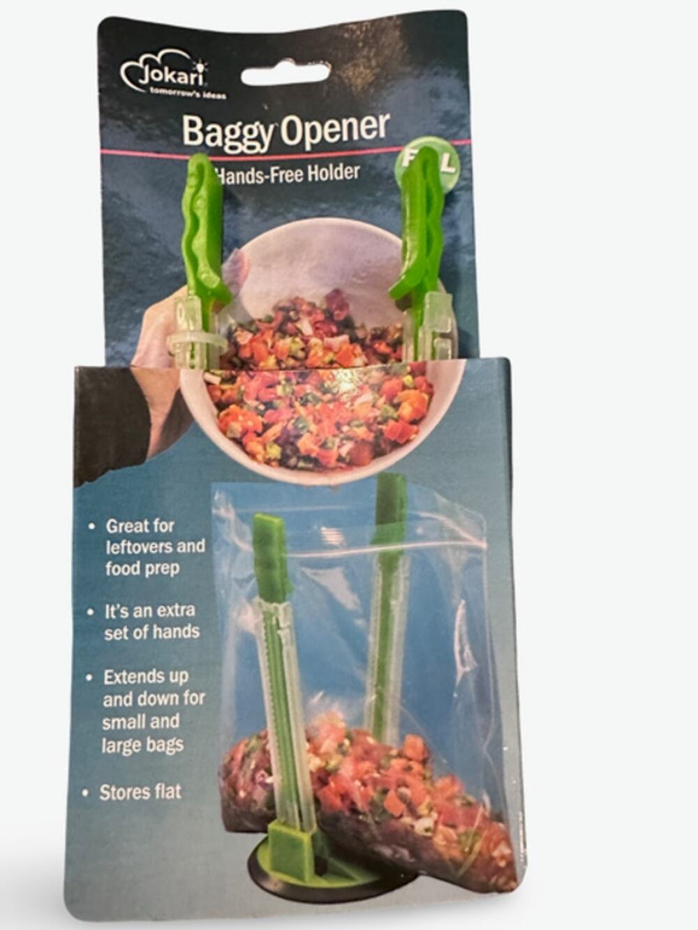 Jokari Adjustable Baggy Rack Stand Food Storage Bag Holder